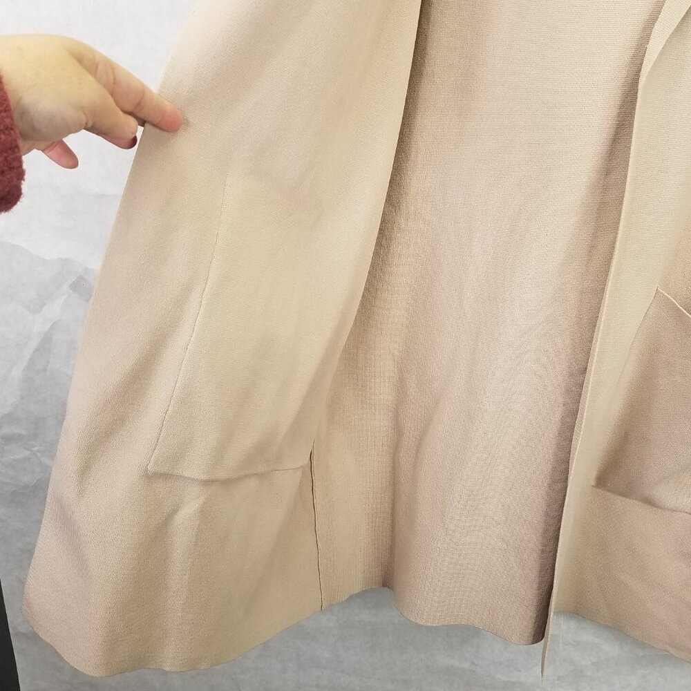 COS Open Cardigan Blazer Women's M Beige Tan Long Knit Jacket Minimalist Lagum - Picture 10 of 16